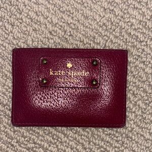 Kate Spade Deep Red Card Holder